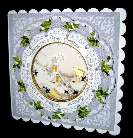 Ice Church Wu Happy Christmas 8in Doily Shaker Cf Mini Kit by Dianne Jackson