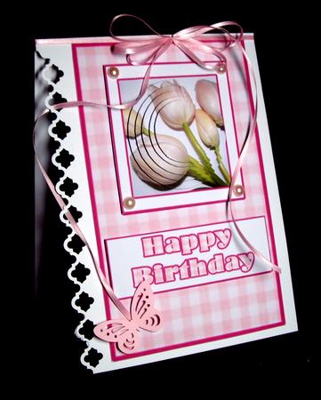 Gingham Tulips Pink by Dianne Jackson
