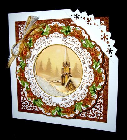 Snow Steeple Merry Christmas 8in Doily Shaker Cf Mini Kit by Dianne Jackson