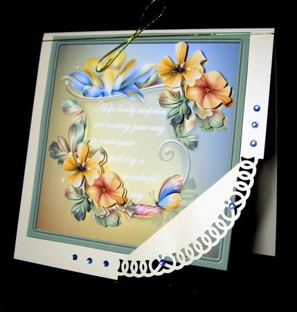 Flowers in Verse Card with Decoupage by Dianne Jackson