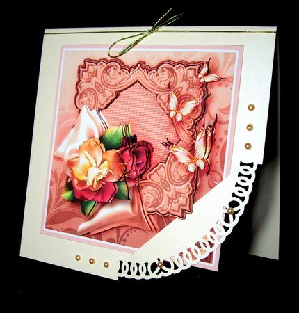 Autumn Roses and Butterflies 5in x 5in Decoupage Kit by Dianne Jackson
