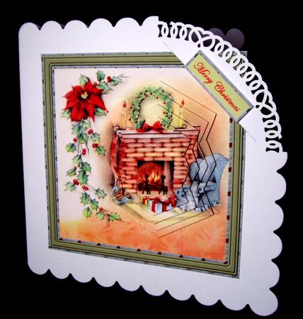Warm Cosy Fire for Christmas Card by Dianne Jackson