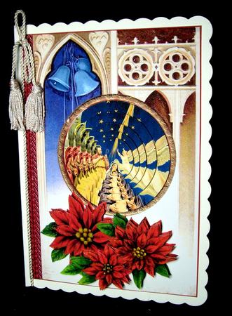 Nativity 2 with Poinsettia by Dianne Jackson