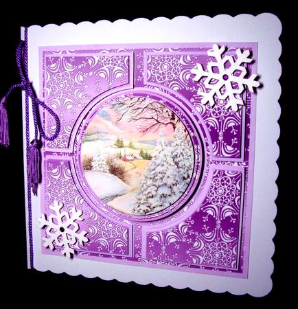 Snow Scene2 Lilac Architects Quad 8in Cf Kit by Dianne Jackson