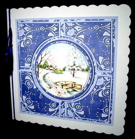 Snow Scene1 Blue Architects Quad 8in Cf Kit by Dianne Jackson