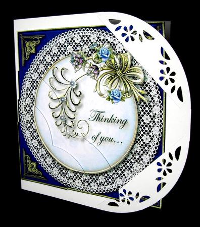 Diamonds, Roses & Lace Card Topper 2 by Dianne Jackson
