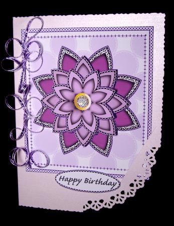 Purple Flower Decoupage by Dianne Jackson