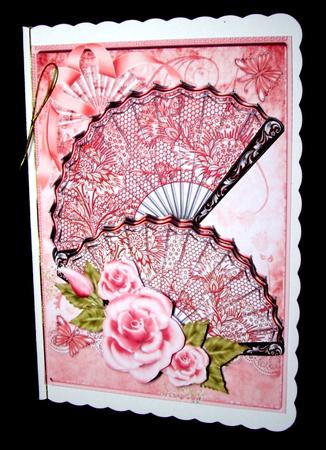 Beautiful Pink Romance Fans by Dianne Jackson