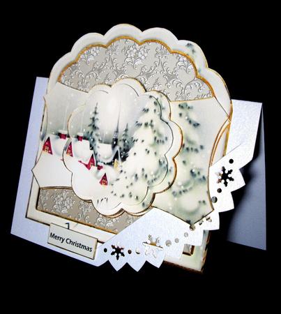 Vintage Christmas Silent Night Card with Topper by Dianne Jackson