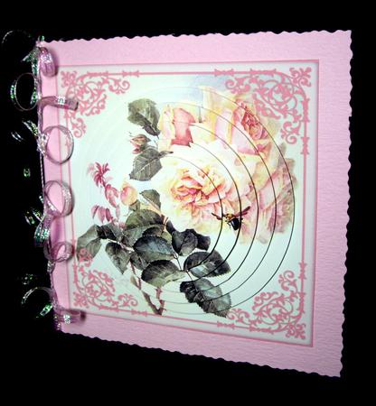 Vintage Shabby Roses Circle Pyramid Decoupage by Dianne Jackson