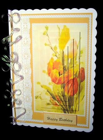 Beautiful Tulips Lace and Pearls  by Dianne Jackson