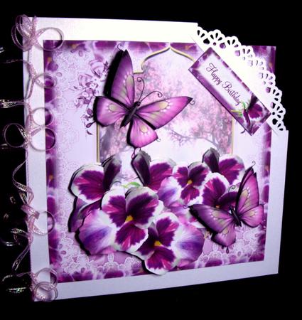 Purple Pansy Flutters by Dianne Jackson