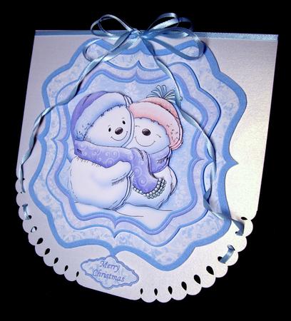 Snuggle Up Snowman 8x8 Bracket Topper & Decoupage Mini Kit by Dianne Jackson