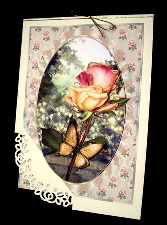 Vintage Style Apricot Rose Garden by Dianne Jackson