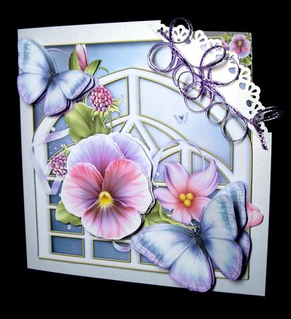 Perfect Pansies & Trellis Mini Kit by Dianne Jackson