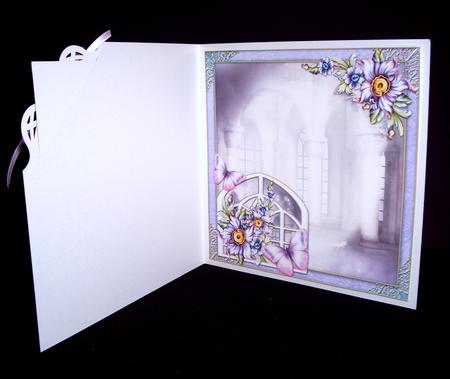 8x8 Moonlit Flowers & Trellis Blank Insert by Dianne Jackson