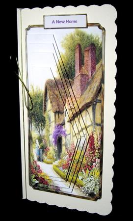 Country Garden Dl Card with Shaped Pyramid Layers by Dianne Jackson