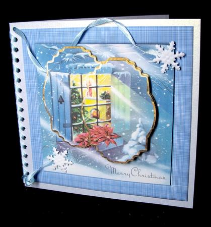 Looking Into the Window Card Front with Toppers by Dianne Jackson