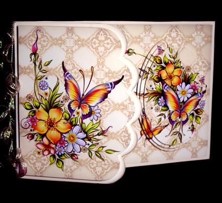Flowers and Butterflies 5x7 Side Fold Mini Kit by Dianne Jackson