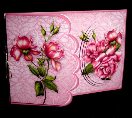 Pink Roses 5x7 Side Fold Mini Kit by Dianne Jackson