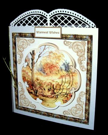 Autumn Woods Card Front with Petal Stackers by Dianne Jackson