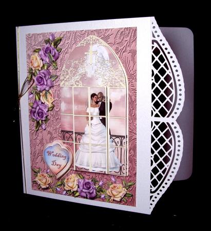 Bridal Couple in Church Window - Wedding - Forever in Love by Dianne Jackson