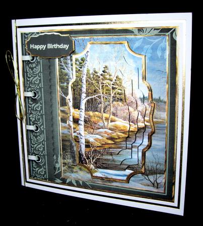 The River Banks in Winter Card with Shaped Layers by Dianne Jackson