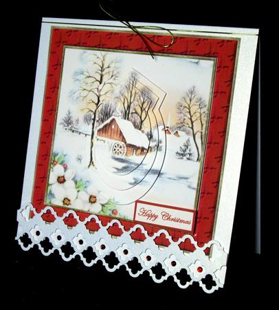 Old Water Mill Card with Shaped Stackers by Dianne Jackson