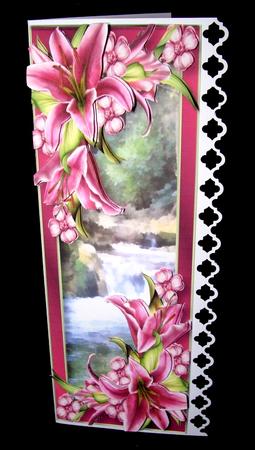 Large Dl Stargazer Lilies at the Waterfall by Dianne Jackson