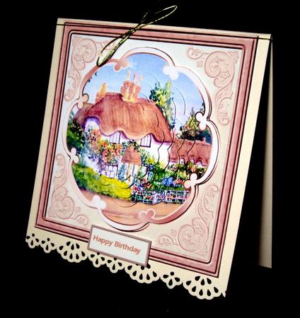 Retirement Cottage Card with Petal Stackers by Dianne Jackson