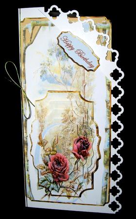 Moonlight Rose Dl Card with Shaped Stackers by Dianne Jackson