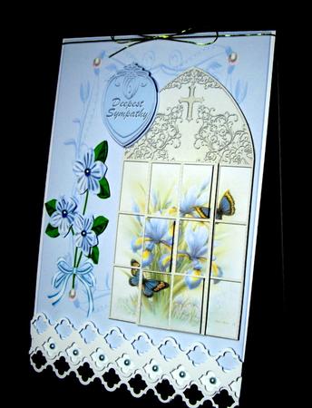 Iris in Church Window - Thinking of You - Deepest Sympathy by Dianne Jackson