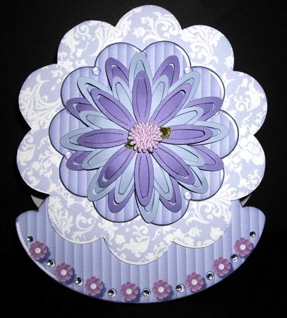 Lavender Floral Wobble Card by Dianne Jackson
