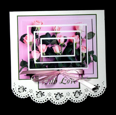 Pink Roses Concentric Pyramid by Dianne Jackson