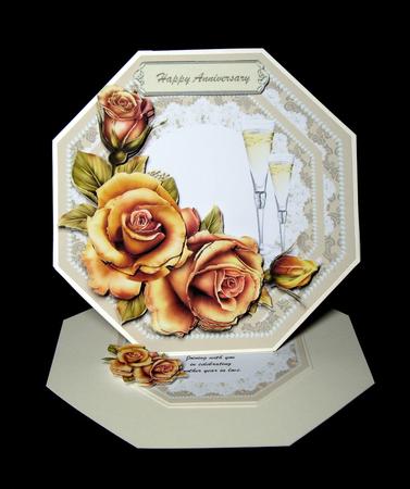 Beautiful Anniversary Easel or Topper in Gold by Dianne Jackson
