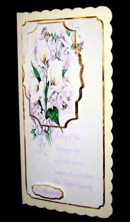 Peace Lily Dl Card with Shaped Pyramids by Dianne Jackson