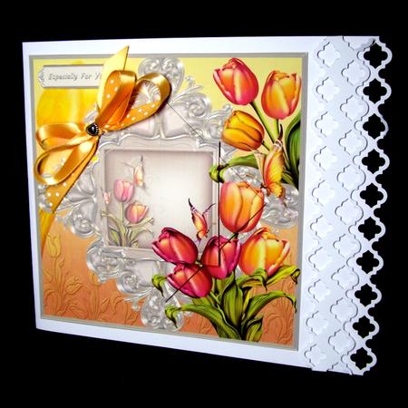 Tulips Flourish Frame 2-twist Pyramid by Dianne Jackson