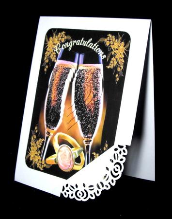 Congratulations Wine Glasses by Dianne Jackson