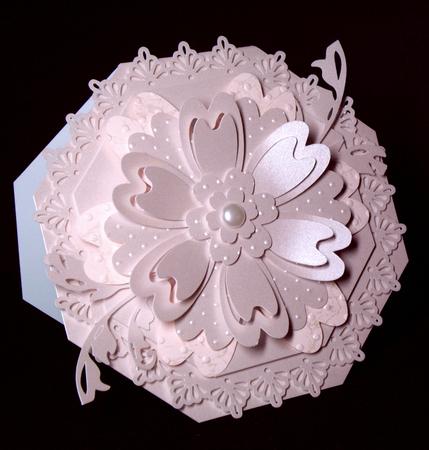 Octagonal Floral Card by Dianne Jackson