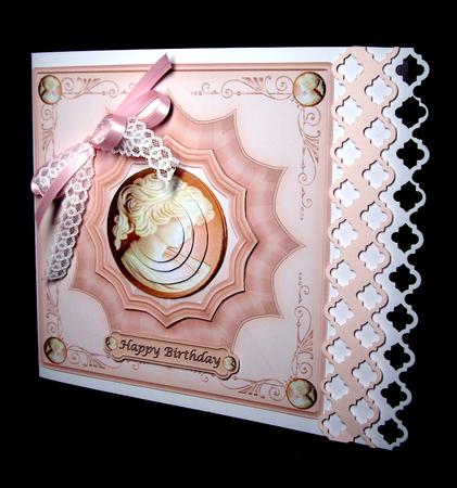 Round Cameo Pyramid Topper in Coral by Dianne Jackson