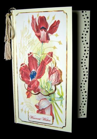 Poppy with Love Dl Card with Topper by Dianne Jackson