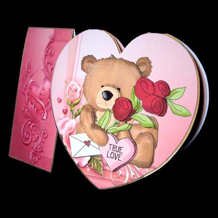 Teddy Bear Rose's Heart Card Mini Kit by Dianne Jackson