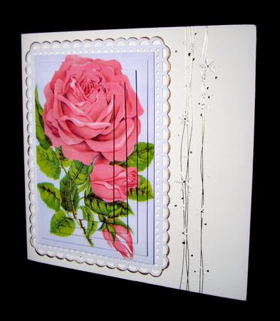 Pretty Single Pink Rose Pyramids by Dianne Jackson