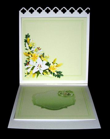White & Yellow Lilies Matching 6in x 6in Insert by Dianne Jackson
