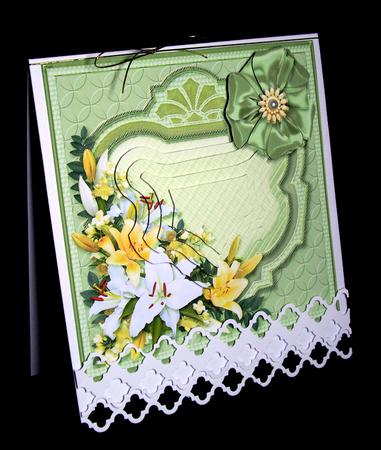 White & Yellow Lilies 6in x 6in Panel Pyramage by Dianne Jackson