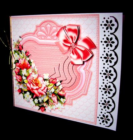 Vintage Pink Roses 6in x 6in Panel Pyramage by Dianne Jackson
