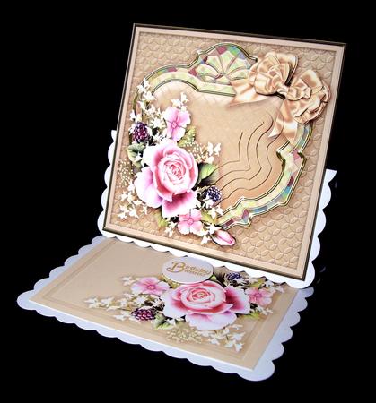 Pink Roses 6in x 6in Panel Pyramage by Dianne Jackson