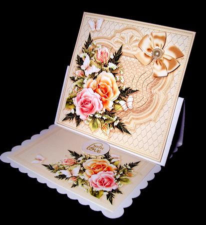 Roses and Butterflies Matching 6in x 6in Insert by Dianne Jackson
