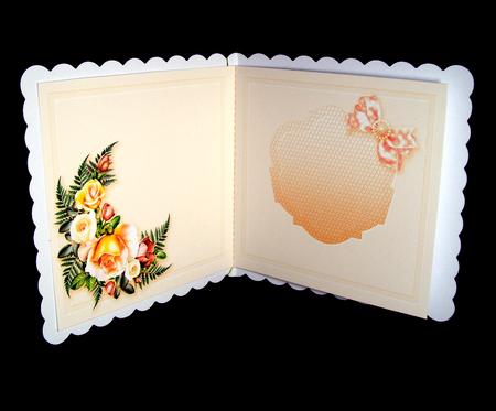 Peach and Gold Roses Matching 6in x 6in Insert by Dianne Jackson