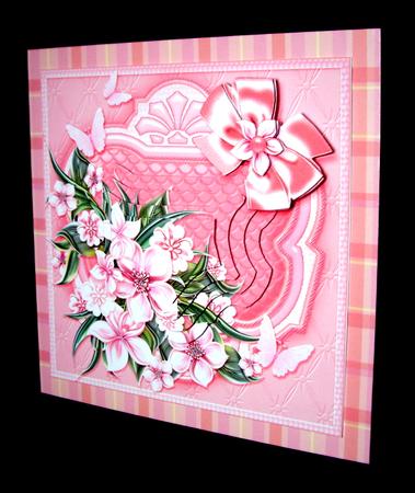Pink Flowers and Butterflies by Dianne Jackson